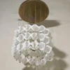 Pamono Italian Aluminum and Opaline Glass Ceiling Lamp from Mazzega, 1969> Ceiling Lights