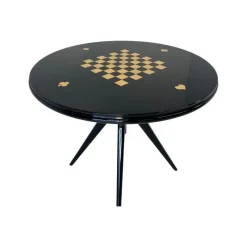 Pamono Italian Art Deco Cards and Chess Play Table, 1950s