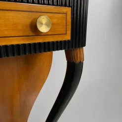 Discount Pamono Italian Art Deco Console Table in Grissinato Black Wood, 1930s