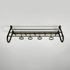 Online Pamono Italian Art Deco Metal Wall Coat Rack, 1930s