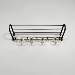 Online Pamono Italian Art Deco Metal Wall Coat Rack, 1930s