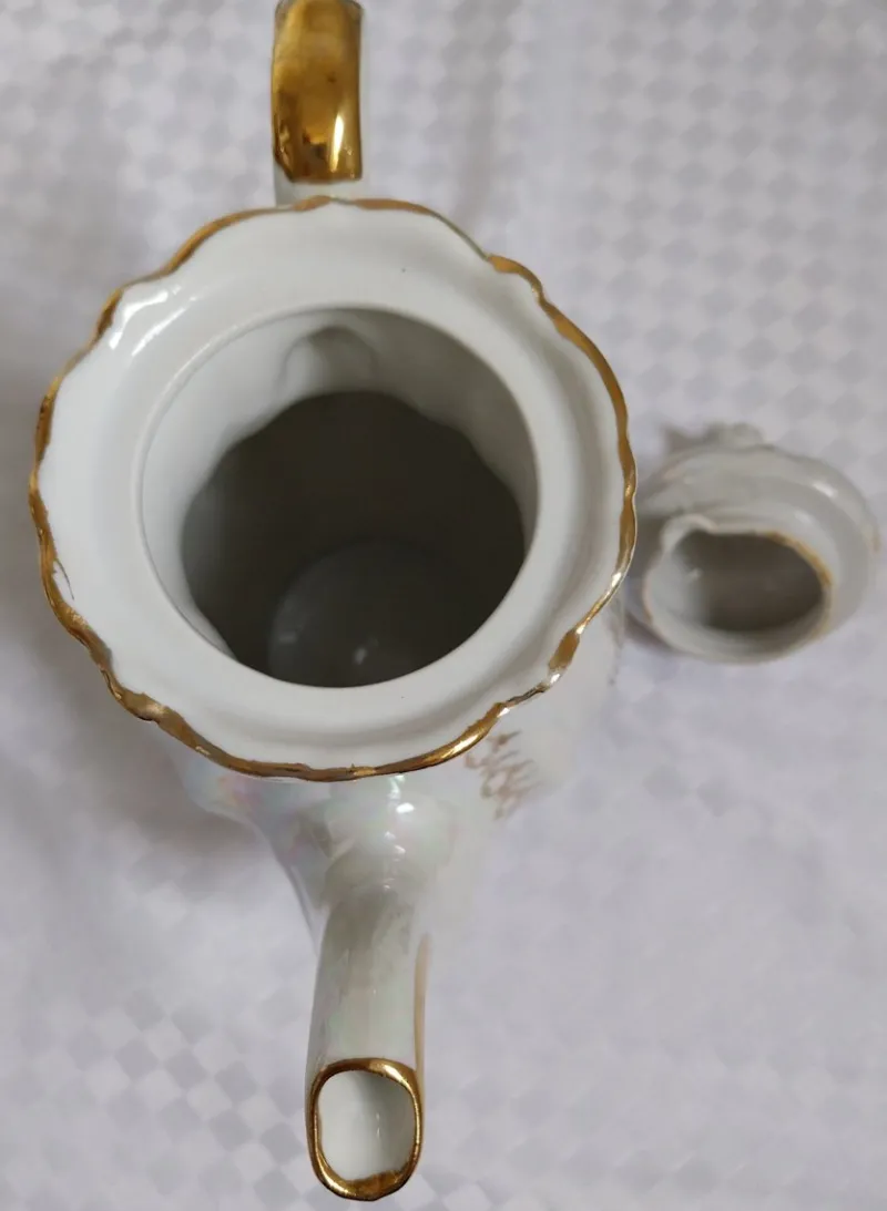 Pamono Italian Art Deco Tea Service Set in Porcelain, 1950s, Set of 19> Coffee & Tea Service