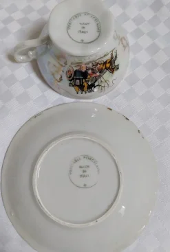 Pamono Italian Art Deco Tea Service Set in Porcelain, 1950s, Set of 19><noscript><img width=