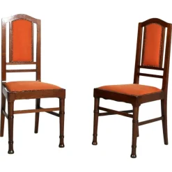 Pamono Italian Art Deco Walnut Chairs, 1930s, Set of 3> Office Chairs