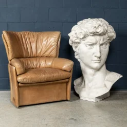 Pamono Italian Artist after Michelangelo, Head of David, 1990s, Plaster><noscript><img width=