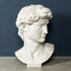 Pamono Italian Artist after Michelangelo, Head of David, 1990s, Plaster><noscript><img width=