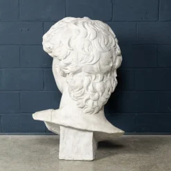 Pamono Italian Artist after Michelangelo, Head of David, 1990s, Plaster><noscript><img width=