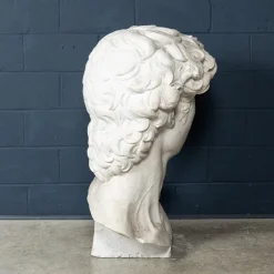 Pamono Italian Artist after Michelangelo, Head of David, 1990s, Plaster><noscript><img width=