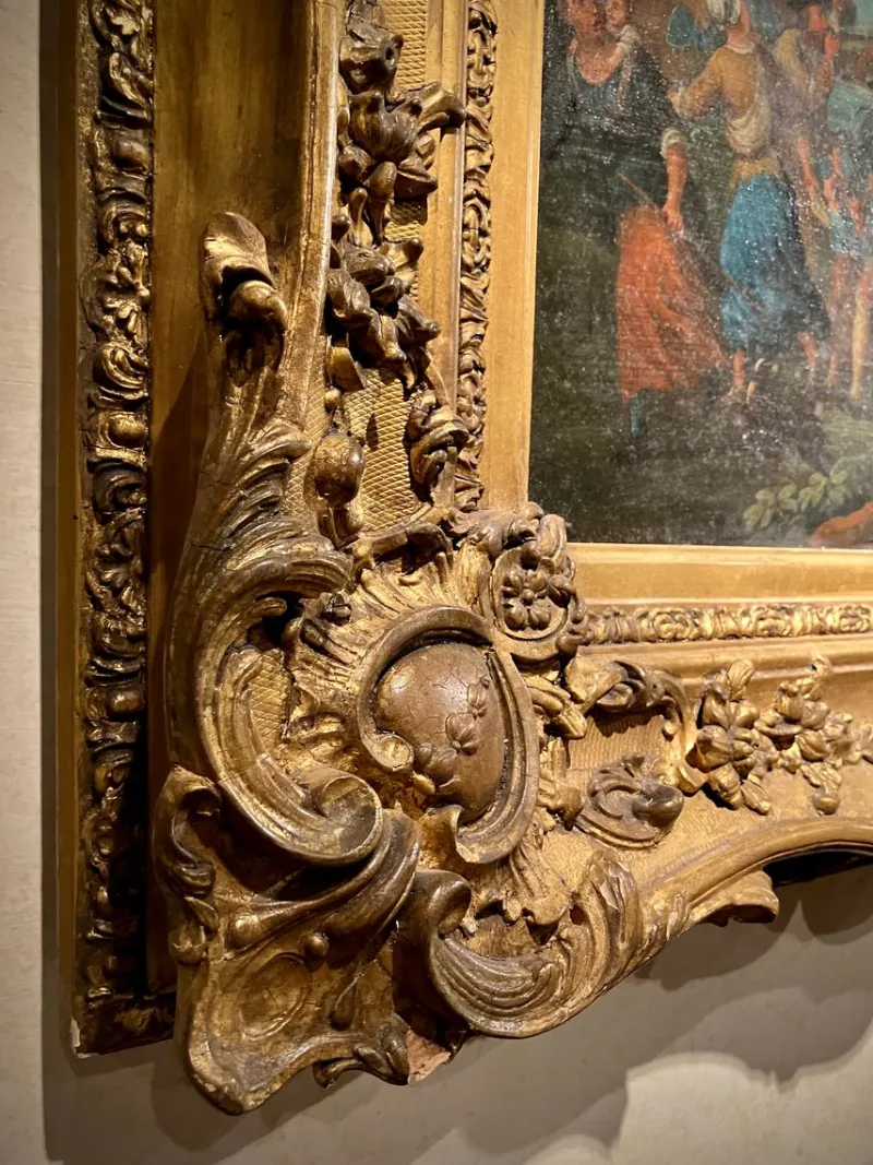Pamono Italian Artist, Baroque Battle Scene, 1600s, Oil on Canvas, Framed> Old Masters