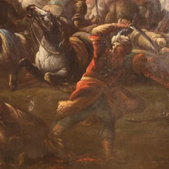 Discount Pamono Italian Artist, Battle Between Christians and Ottomans, 1720, Oil on Canvas, Framed
