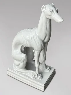 Outlet Pamono Italian Artist, Greyhound Sculpture, 1960, Ceramic