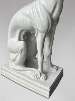Outlet Pamono Italian Artist, Greyhound Sculpture, 1960, Ceramic