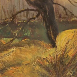 Outlet Pamono Italian Artist, Landscape in Impressionist Style, 1960, Oil on Panel, Framed