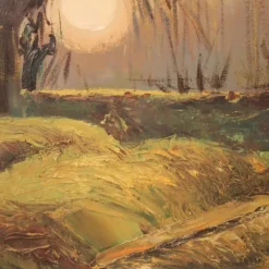 Outlet Pamono Italian Artist, Landscape in Impressionist Style, 1960, Oil on Panel, Framed