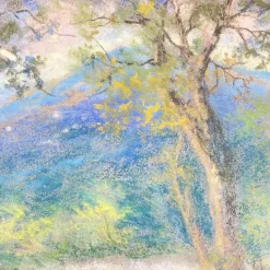 Pamono Italian Artist, Landscape, 1932, Oil Pastel> Impressionist