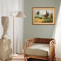 Pamono Italian Artist, Landscape, 1970s, Oil on Canvas, Framed><noscript><img width=