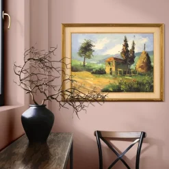 Pamono Italian Artist, Landscape, 1970s, Oil on Canvas, Framed><noscript><img width=
