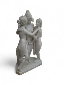 Discount Pamono Italian Artist, Large Hand-Carved Sculpture of the Three Graces, 1970, Carrara Marble