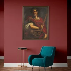 Pamono Italian Artist, Portrait of Julius Caesar, 1630, Oil on Canvas, Framed> Art Nouveau|Art Deco