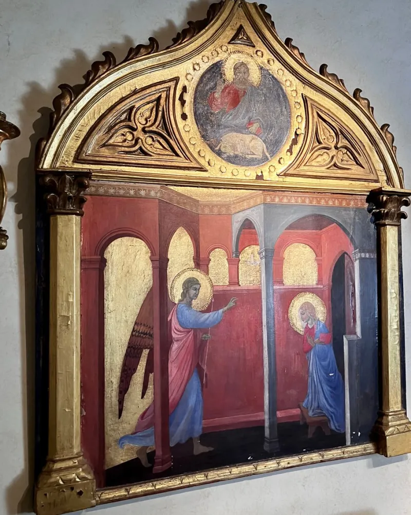 Pamono Italian Artist, Renaissance Style Annunciation, Tempera on Giltwood Panel> Old Masters