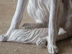 Outlet Pamono Italian Artist, Sculpture of a Borzoi Hound, 1970s, White-Painted Terracotta