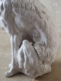 Outlet Pamono Italian Artist, Sculpture of a Borzoi Hound, 1970s, White-Painted Terracotta