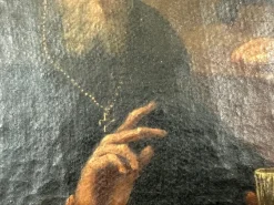 Pamono Italian Artist, St. Benedict with a Raven, 17th Century, Oil on Canvas><noscript><img width=