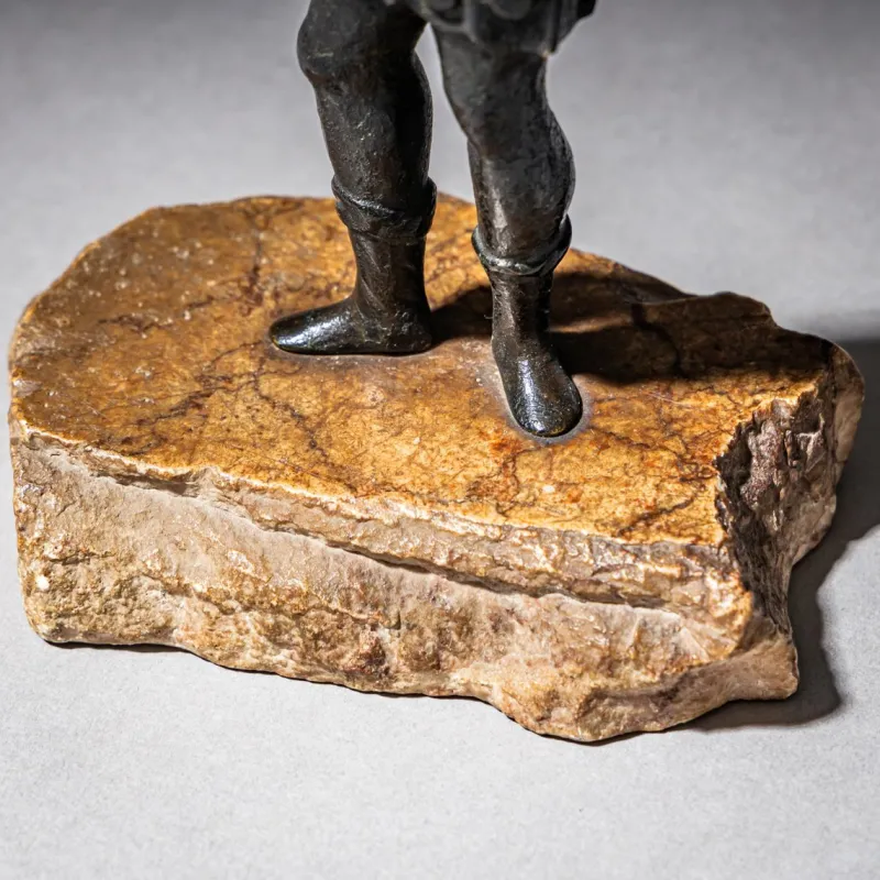 Outlet Pamono Italian Artist, Statuette of a Venetian Mercenary, 16th-17th Century, Bronze