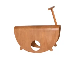Pamono Italian Astolfo Curved Plywood Children's Rocking Chair by Peppe de Giuli for Design M, 1979> Children's Chairs
