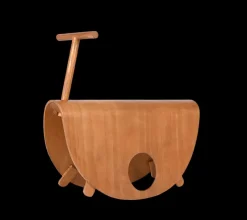 Pamono Italian Astolfo Curved Plywood Children's Rocking Chair by Peppe de Giuli for Design M, 1979><noscript><img width=