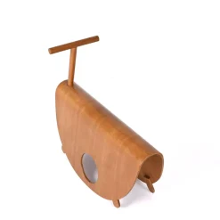 Pamono Italian Astolfo Curved Plywood Children's Rocking Chair by Peppe de Giuli for Design M, 1979><noscript><img width=