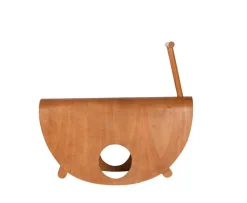 Pamono Italian Astolfo Curved Plywood Children's Rocking Chair by Peppe de Giuli for Design M, 1979><noscript><img width=