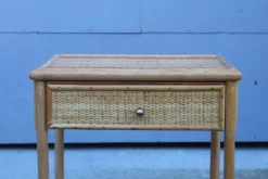 Sale Pamono Italian Bamboo and Rattan Nightstand, 1950s
