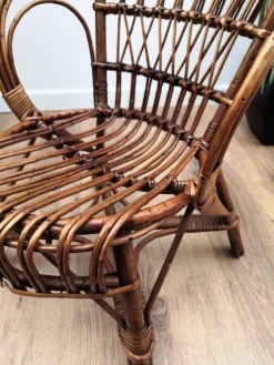 Online Pamono Italian Bamboo and Rattan Children's Mini Hoop Chair, 1960s