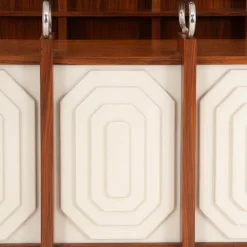 Pamono Italian Bar Unit with Stools, 1970s, Set of 3><noscript><img width=