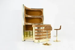 Pamono Italian Bar with Stools, 1970s, Set of 4><noscript><img width=