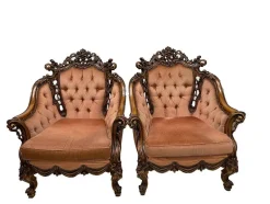 Hot Pamono Italian Baroque Sofa and Armchairs, 1970s, Set of 3