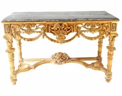 Pamono Italian Baroque Style Gilt Console Table> Console Tables