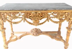Pamono Italian Baroque Style Gilt Console Table> Console Tables