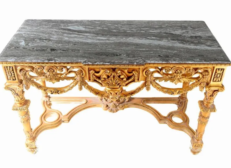 Pamono Italian Baroque Style Gilt Console Table> Console Tables