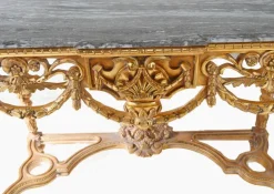 Pamono Italian Baroque Style Gilt Console Table><noscript><img width=