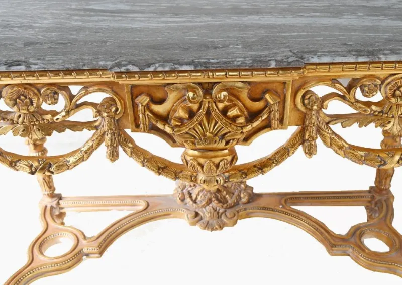 Pamono Italian Baroque Style Gilt Console Table> Console Tables