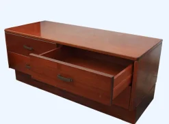 Pamono Italian Bed and Nightstands, 1960s, Set of 3><noscript><img width=