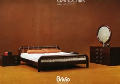 Pamono Italian Bed by Luciano De Gennaro for Brivio, 1977