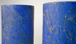 Pamono Italian Blue Marbled Scagliola Columns, Set of 2><noscript><img width=