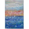Pamono Italian Blue Waves in Relief Scagliola Art Wall Panel by Cupioli> Decorative Objects