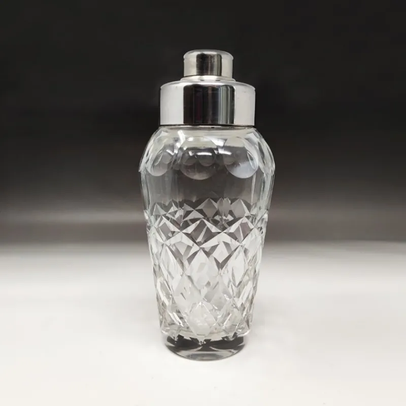 Outlet Pamono Italian Bohemian Cut Crystal Cocktail Shaker, 1950s