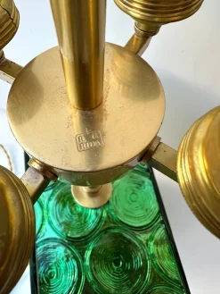 Pamono Italian Brass and Murano Glass Lamps by Roberto Giulio Rida, 2010s, Set of 2> Table Lamps