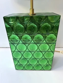 Pamono Italian Brass and Murano Glass Lamps by Roberto Giulio Rida, 2010s, Set of 2><noscript><img width=
