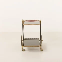 Pamono Italian Brass Bar Cart by Cesare Lacca, 1960s> Serving Bar Carts & Trolleys